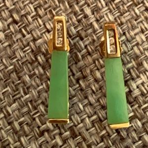10K Jade Earrings